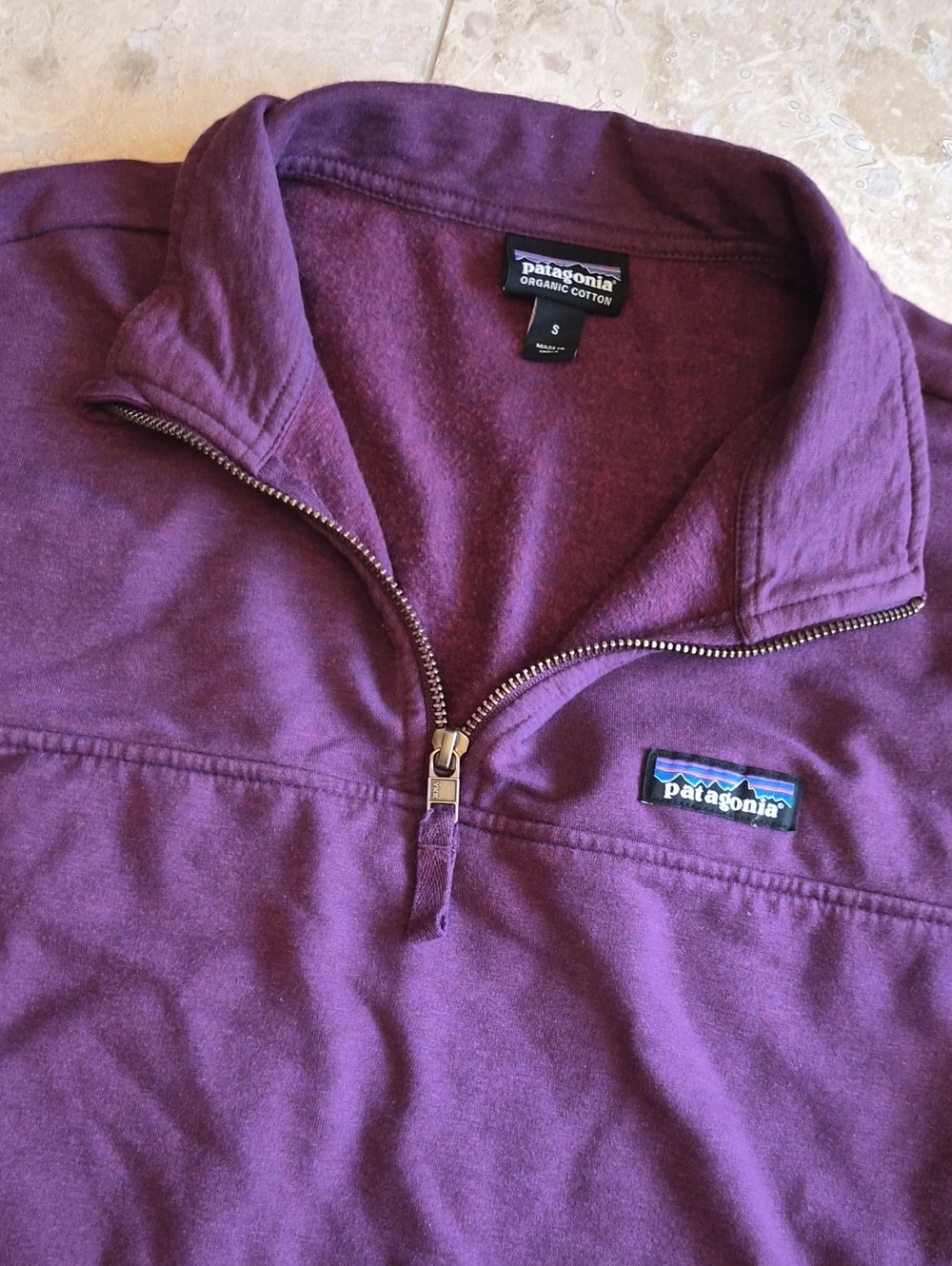 Patagonia Men's Half-Zip Sweater in Plum